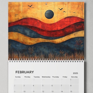 2025 Abstract Art Wall Calendar, Yearly Wall Planner, Monthly Scheduler, Office Decor, Home Organization, Abstract Art Calendar