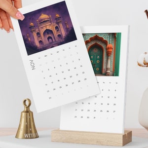 2025 Art Desk Calendar Southasian Ethnic style Pakistani Indian Persian Afghan Mughal Palace Islamic traditional cultural planner monthly