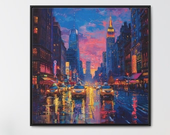 New York City Manhattan Digital Wall Art Print, Digital Download Only, Sizes 6 x 6, 10 x 10, 12 x 12, 16 x 16, 20 x 20, Brooklyn NYC Skyline