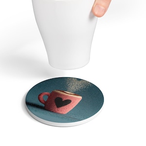 Christmas Ceramic Coaster Minimalist Autumn Xmas Holiday Season Coffee Mug Design Unique Drink Coasters Home Decor Gift Garden Lovers Riwaj