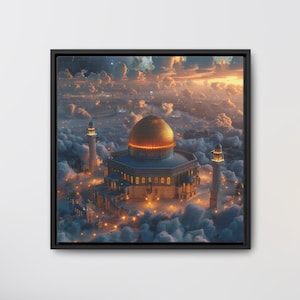 Felsendom Al Aqsa Moschee Palästina Islamische Wandkunst, nur digitaler Download, Wanddruck, Islamische Malerei Masjid Aqsa Islamischer Muslim