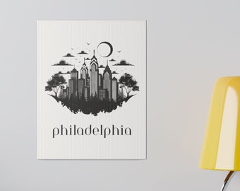 Philadelphia City Wand Kunst Druck - nur digitaler Download - Philly Skyline, Philly Kunstdruck, Philadelphia Pennsylvania Gemälde