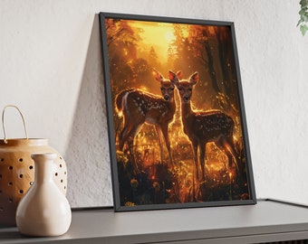 Deer in the American Wilderness, Digital Download Only, Deer Art Print Sunset Forest - Nature Wall Art -  Animal Wildlife - Deer Artwork