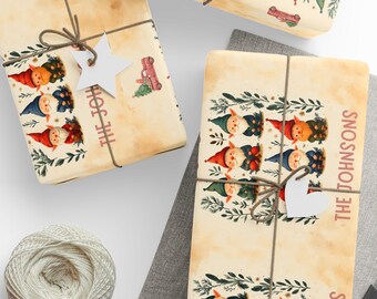 Personalisierte Weihnachten Baum Pines Urlaub benutzerdefinierte Geschenkpapier Rolle einzigartig niedlich Weihnachten saisonale frohe Feiertage