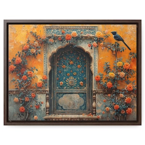 Persian Palace Mughal Printable Art Poster Pakistani Indian Subcontinent Persian Palace Oil Painting Mughal Style Matte Landscape Desi Decor
