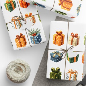 Weihnachten Urlaub Geschenkpapier Boxen Candy Joyful Festliche Retro Geschenkpapierrolle einzigartig Nette Weihnachten jahreszeitlich frohe Feiertage