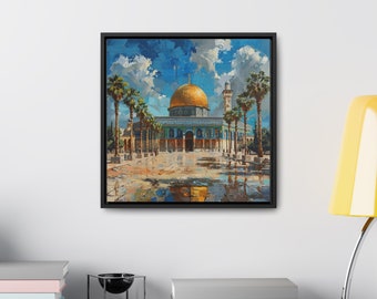 Dome of the Rock Al Aqsa Mosque Palestine Islamic Wall Art, Digital Wall Art Print, Islamic Poster Painting Masjid Aqsa Islamic Muslim Art