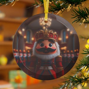 Nutcracker Glass Ornaments Xmas Decor Holiday Gift Winter Cute Festive Cozy Decoration Christmas tree hanging ornament colorful unique best
