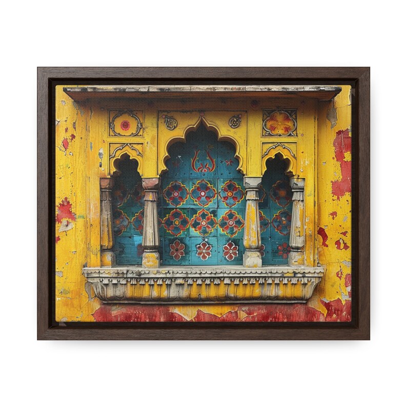 Mughal Style Art - Canvas Horizontal Frame - Afghan Pakistani Indian ...