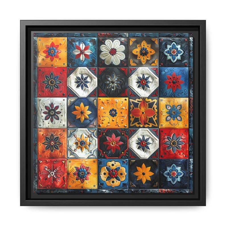 Pakistani Sindhi Punjabi Floral Art Painting, Gallery Canvas Square ...
