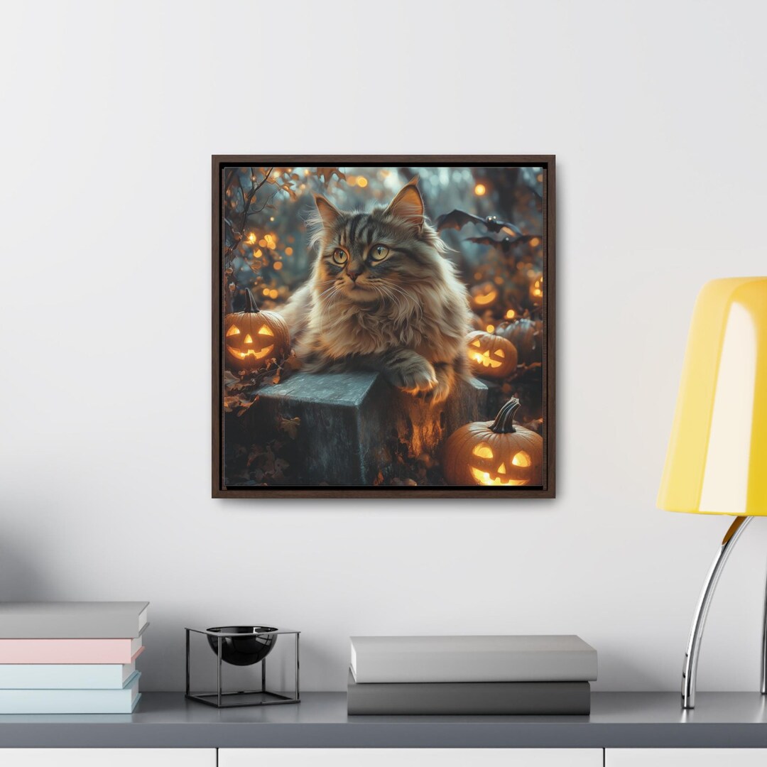 Halloween Cat Spooky Art - Digital Download Only - Ghost Pumpkin Jack O ...