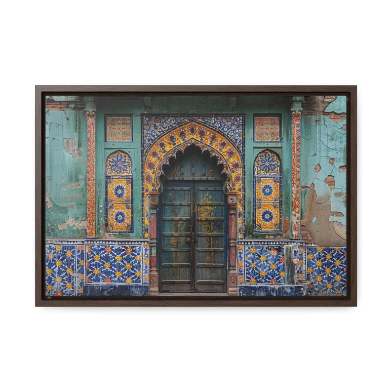 Mughal Style Art - Canvas Horizontal Frame - Afghan Pakistani Indian ...