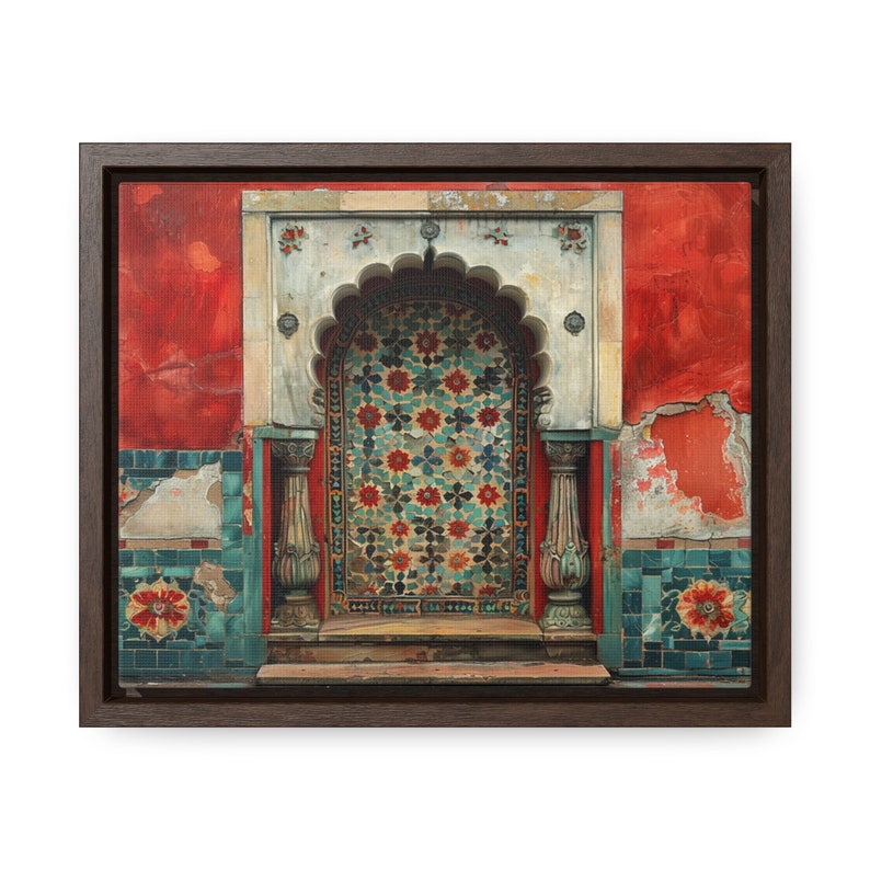 Mughal Style Art - Canvas Horizontal Frame - Afghan Pakistani Indian ...