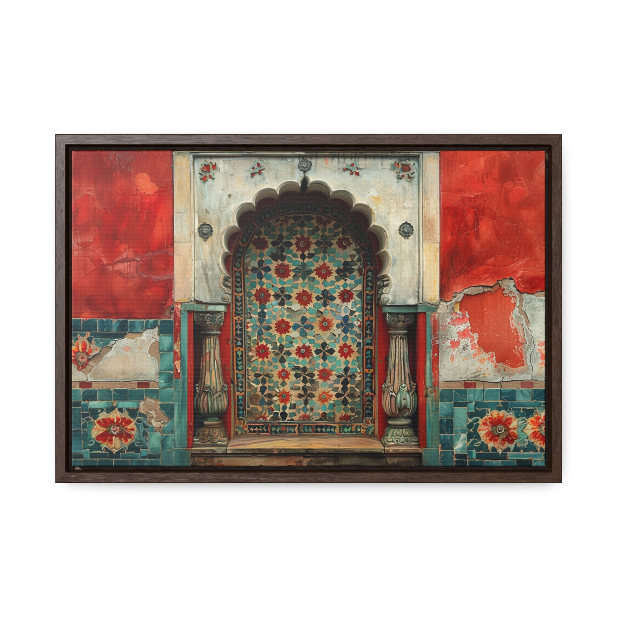Mughal Style Art - Canvas Horizontal Frame - Afghan Pakistani Indian ...