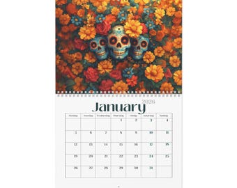 2026 Mexikanische Kunst Wandkalender Jahresplaner Monatsplaner Büro Dekor Haus Organisation Latein Ethnic Traditionelle Kunst Spanisch Mexiko