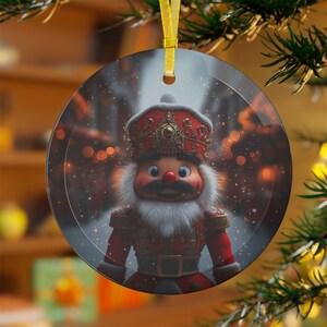 Nutcracker Glass Ornaments Xmas Decor Holiday Gift Winter Cute Festive Cozy Decoration Christmas tree hanging ornament colorful unique best
