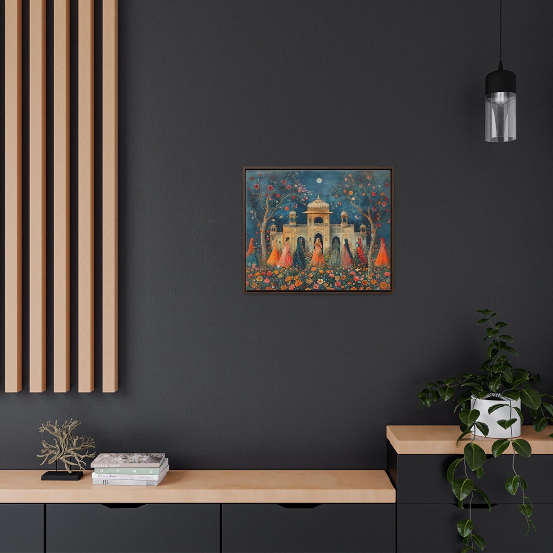 Mughal Style Art Women in Palace Digital Download Only Wall Art Indian ...