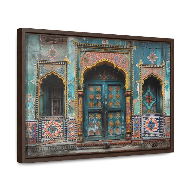 Mughal Style Art - Canvas Horizontal Frame - Afghan Pakistani Indian ...