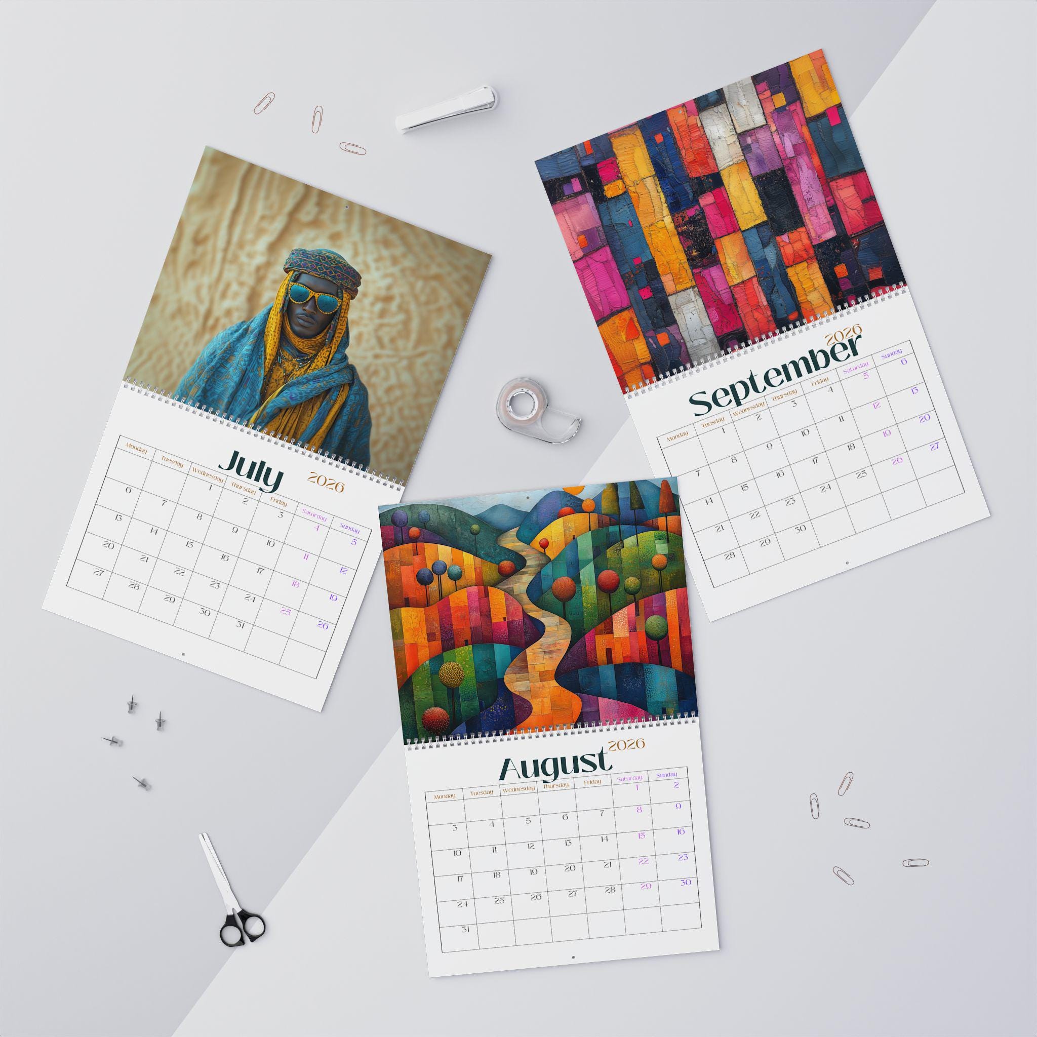 2026 African Culture Wall Calendar Ethnic Art Style Tribal Afrocentric ...