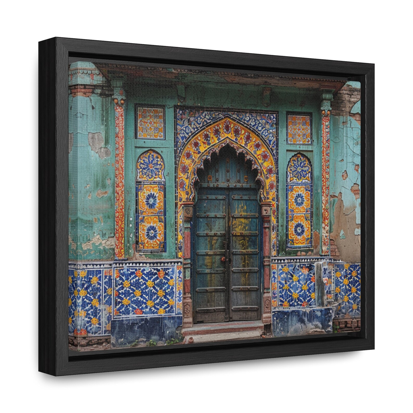 Mughal Style Art - Canvas Horizontal Frame - Afghan Pakistani Indian ...