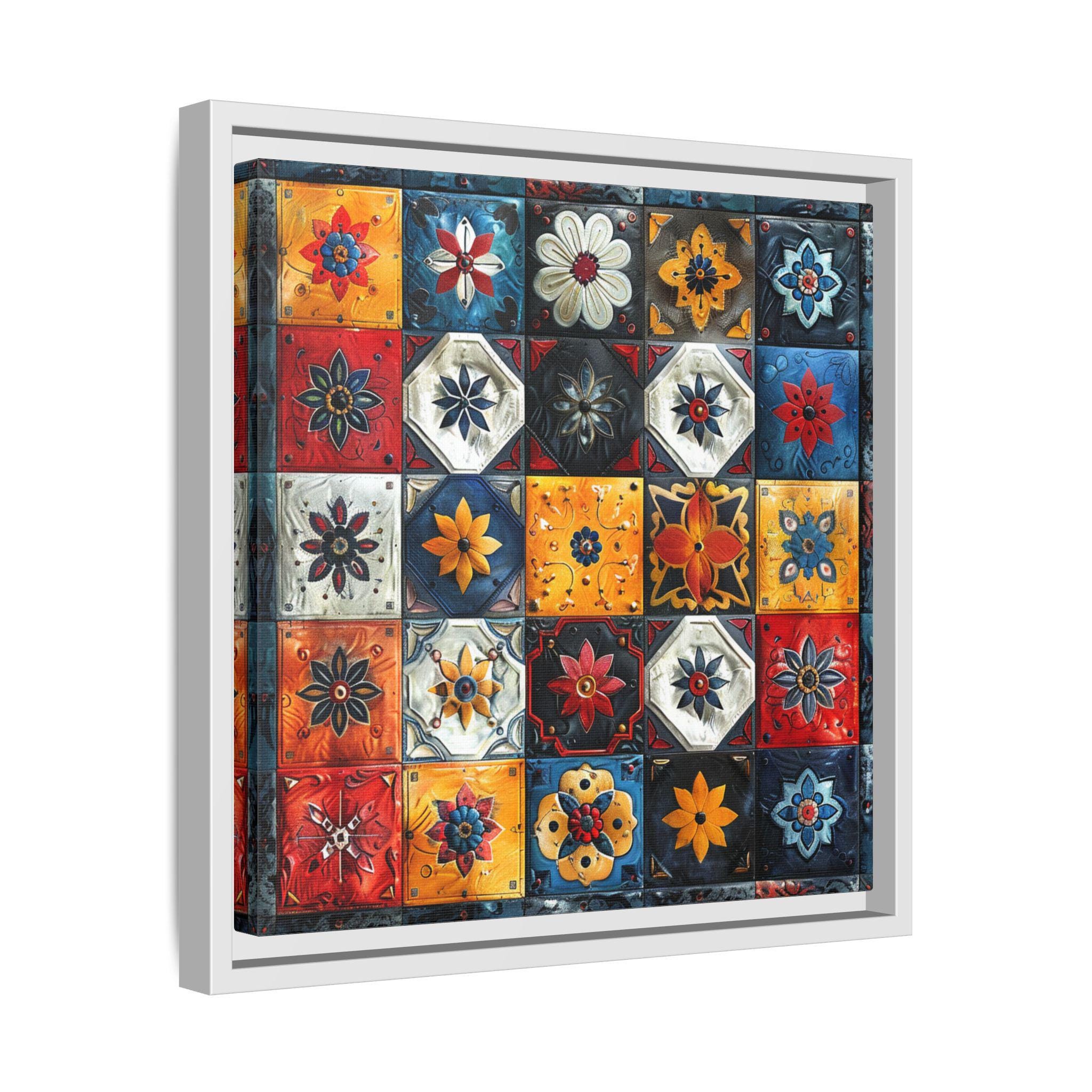 Pakistani Sindhi Punjabi Floral Art Painting, Gallery Canvas Square ...
