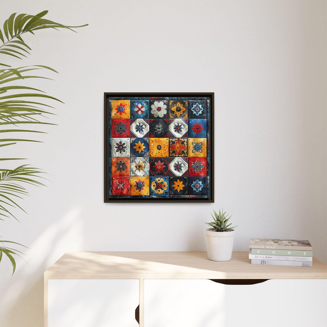 Pakistani Sindhi Punjabi Floral Art Painting, Gallery Canvas Square ...