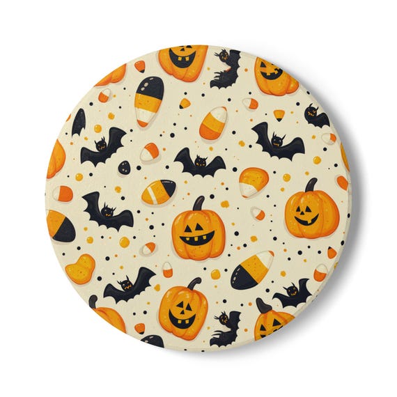 かわいいハロウィンセラミックコースター秋のホリデーシーズンギフト