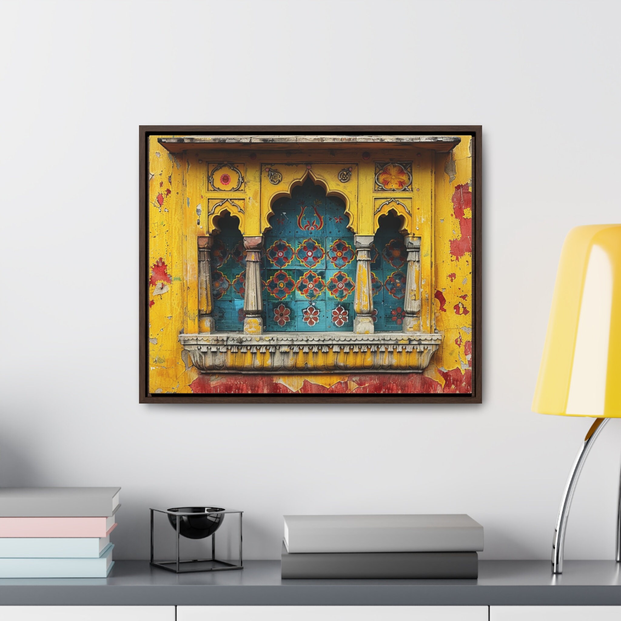 Mughal Style Art - Canvas Horizontal Frame - Afghan Pakistani Indian ...
