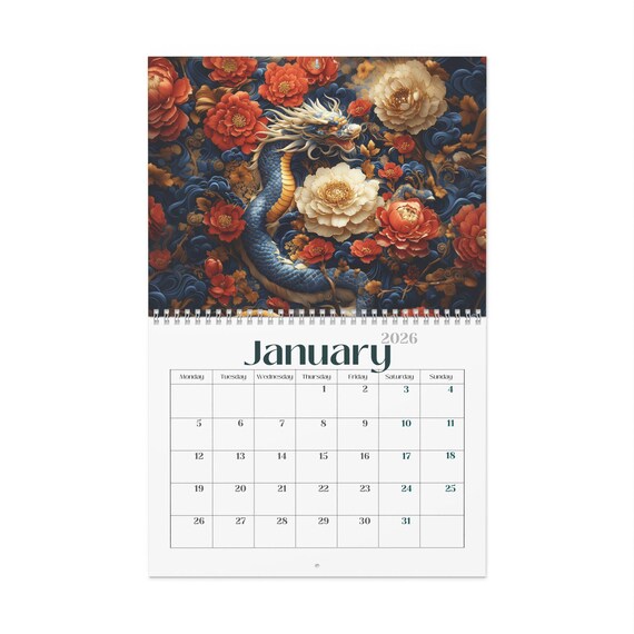 2026 Chinese Traditional Wall Calendar Size 11x8.5 & 14x11.5 ...