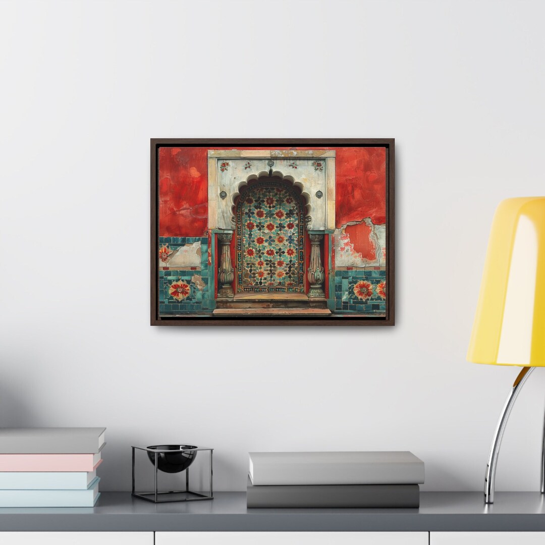 Mughal Style Art - Canvas Horizontal Frame - Afghan Pakistani Indian ...