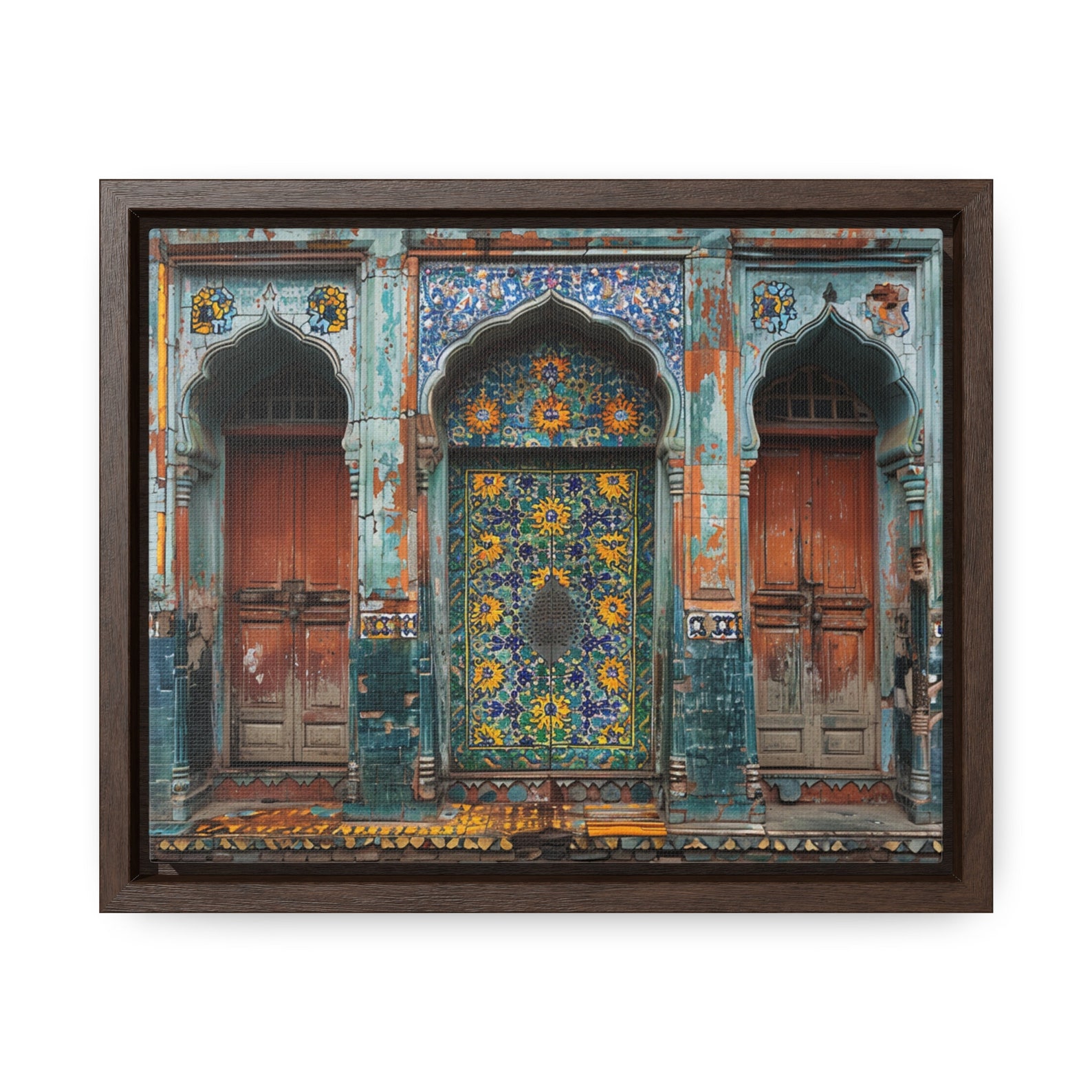 Mughal Style Art - Canvas Horizontal Frame - Afghan Pakistani Indian ...