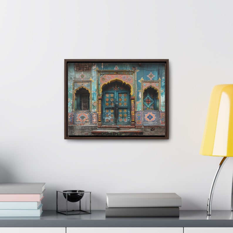 Mughal Style Art - Canvas Horizontal Frame - Afghan Pakistani Indian ...