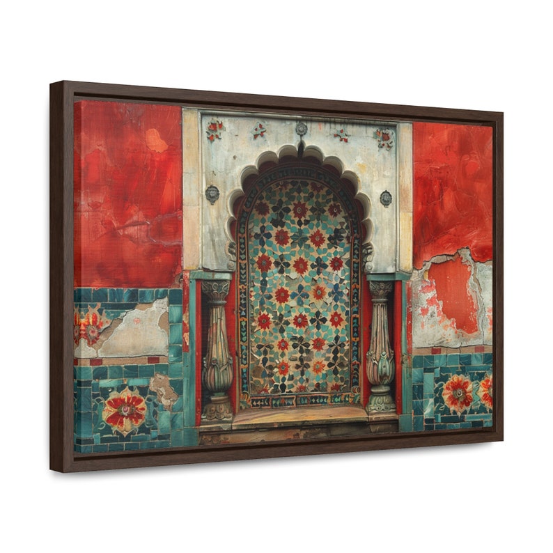 Mughal Style Art - Canvas Horizontal Frame - Afghan Pakistani Indian ...