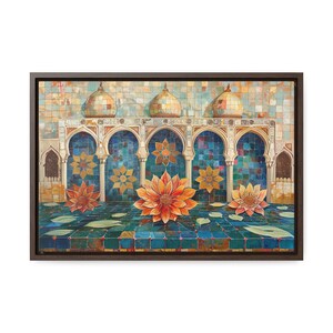 Mughal Style Art - Canvas Horizontal Frame - Afghan Pakistani Indian ...