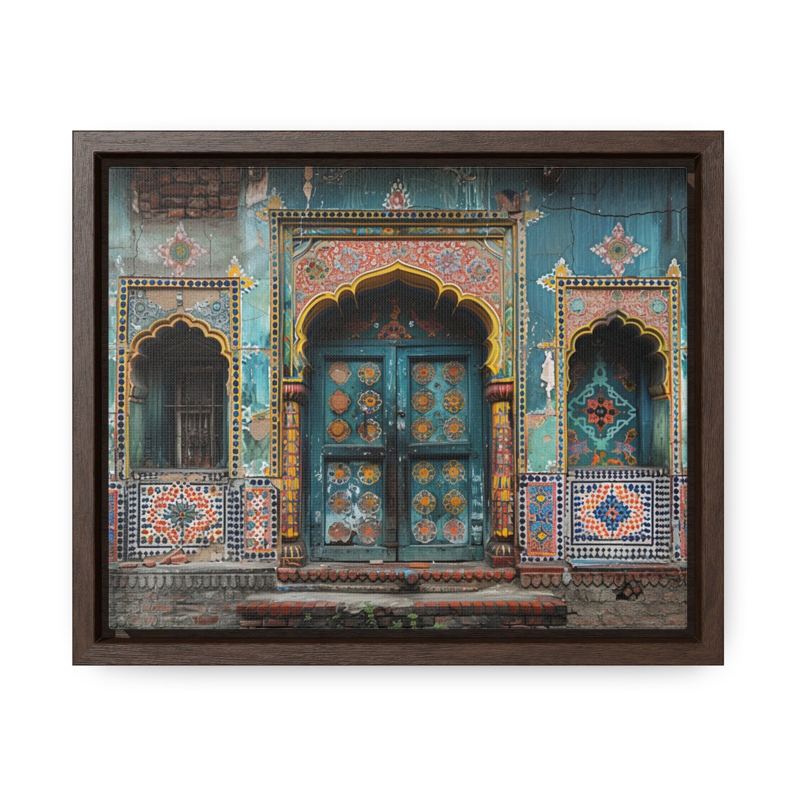 Mughal Style Art - Canvas Horizontal Frame - Afghan Pakistani Indian ...