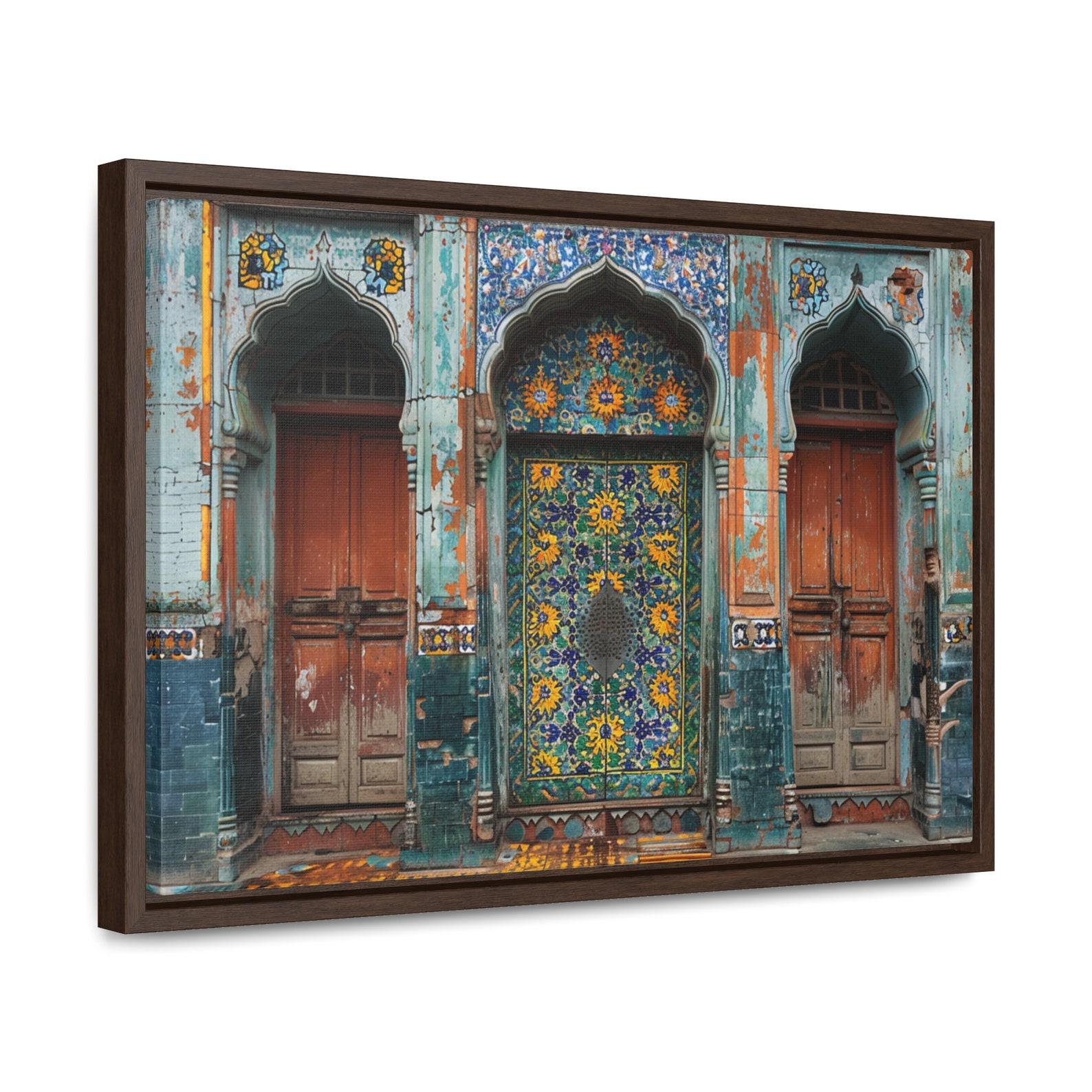 Mughal Style Art - Canvas Horizontal Frame - Afghan Pakistani Indian ...