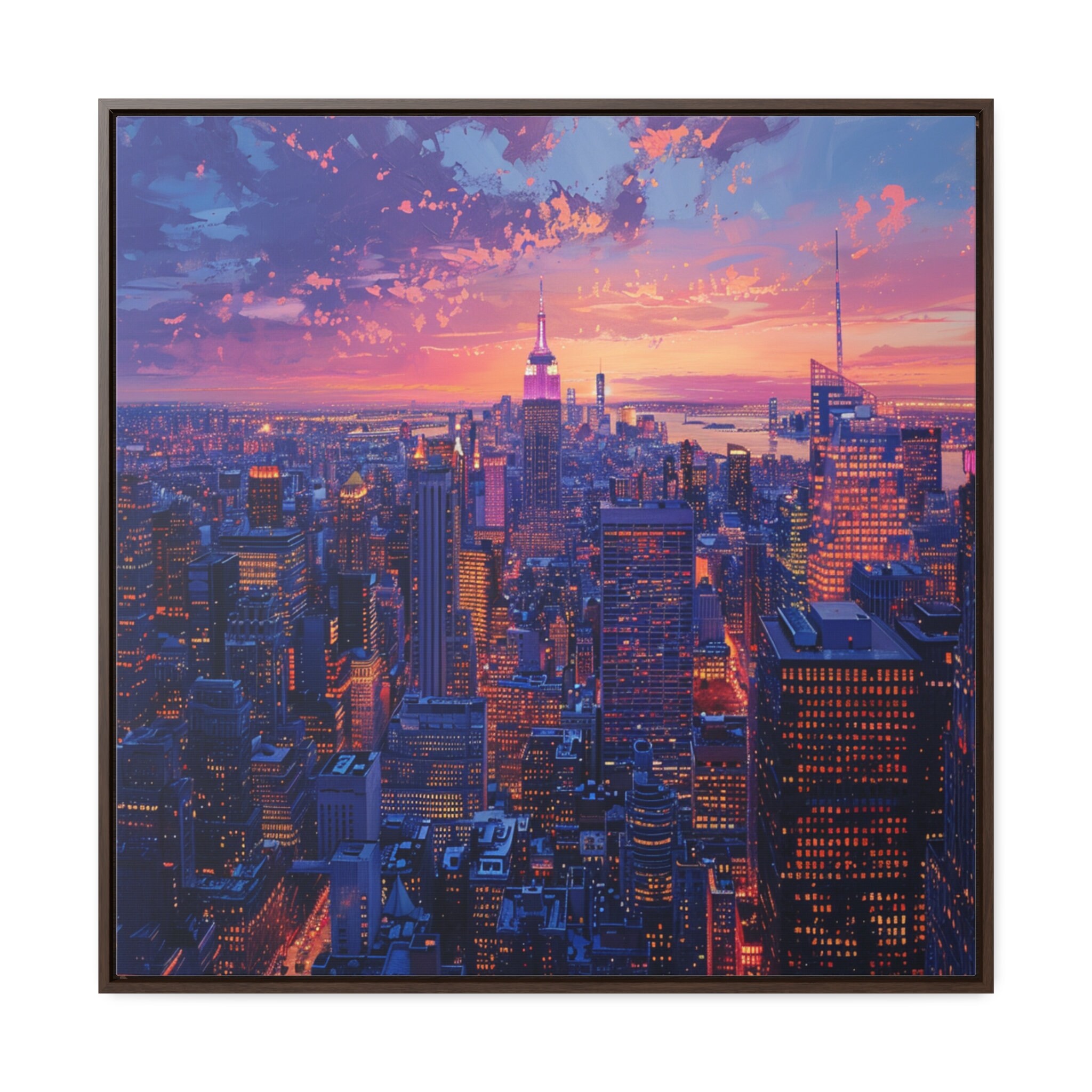 Newyork City Manhattan Wall Art Print - Gallery Canvas Wraps