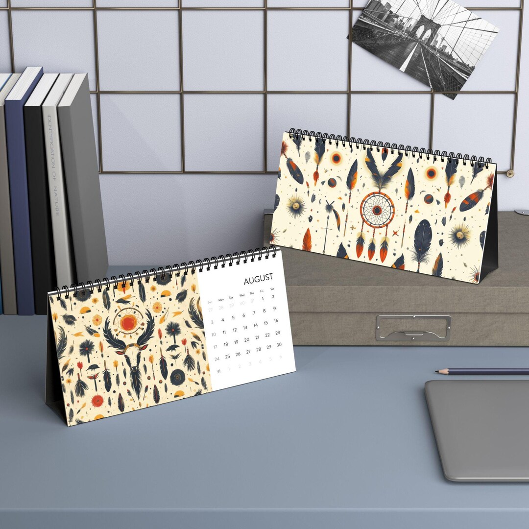2025 Native American Art Desk Calendar Yearly Monthly Scheduler, Office ...