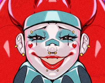 Clown Girl Sticker