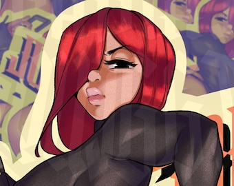 Umbrella Girl Sticker