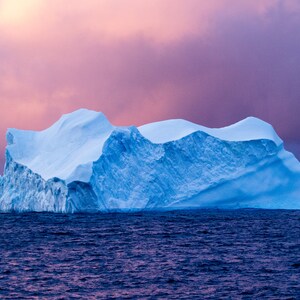 Antarctic Iceberg Sunset photo