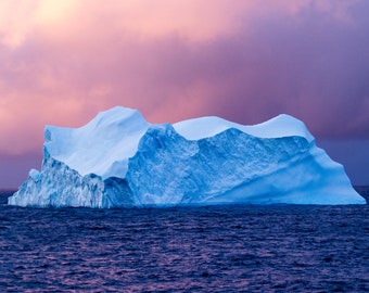 Antarctic Iceberg Sunset photo