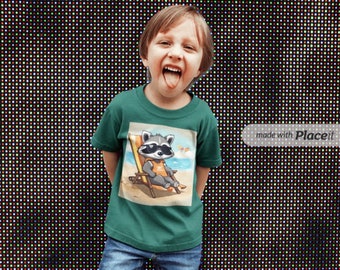Funny T Shirt For Kids Funny Shirt Funny Kid Gift For Kids Funny Raccoon Gift For Kids T-Shirt