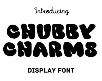 Chubby Charms-typsnitt: Fet handskriven displaytypsnitt