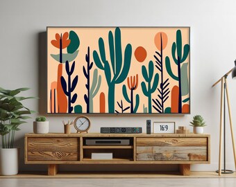 Cactus | Desert Wall Art | Cacti Printable | Printable Wall Art | Cactus Art | Pastel Wall Art | Abstract Desert Art Print | Cacti Printable