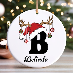 Letter Name Ornament, 2024 Family Ornament, Custom Initial Ornament, Personalized Ornament Name, Family Christmas Ornament, Christmas gift
