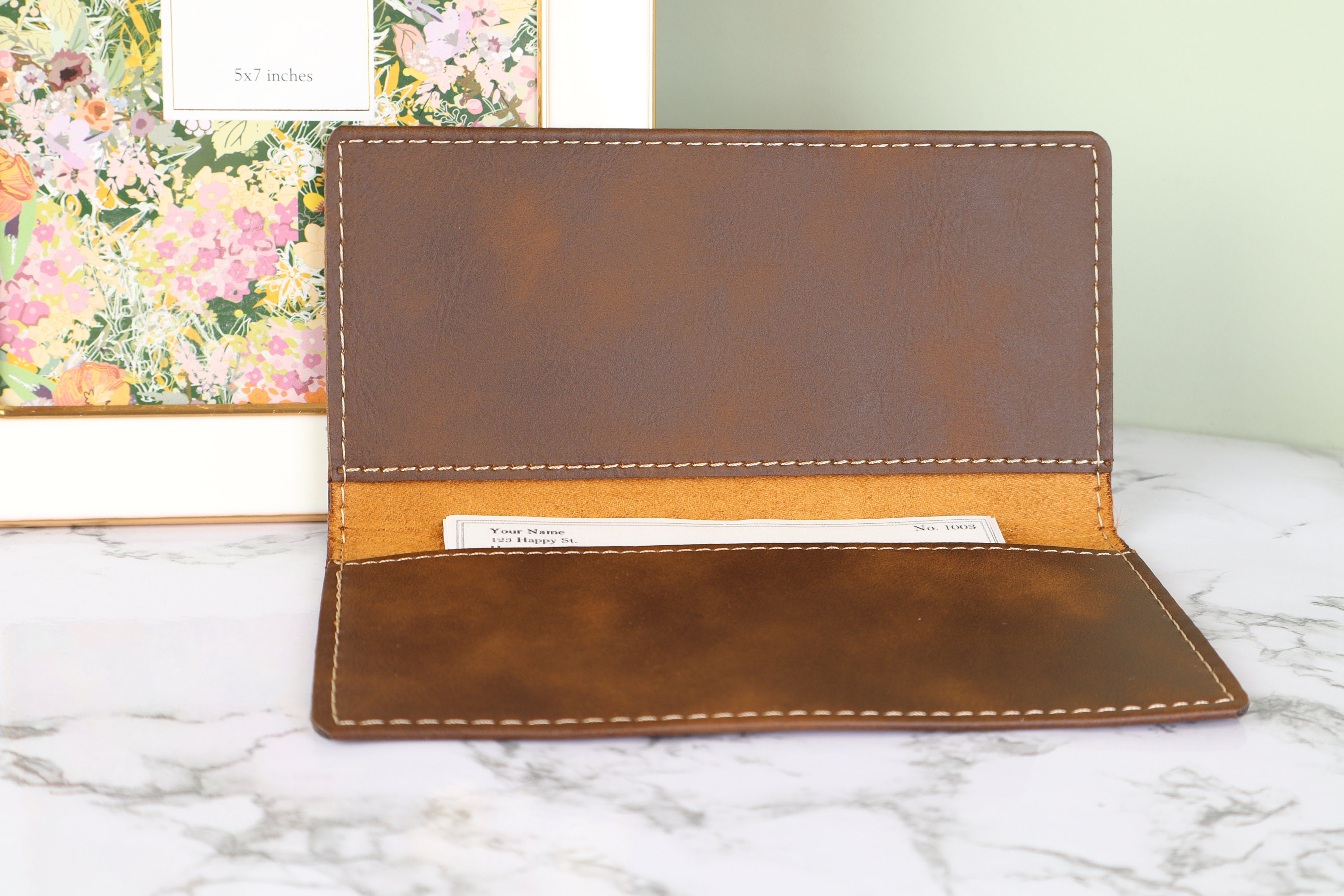 Personalized Checkbook Cover, Custom Checkbook Holder, Business ...