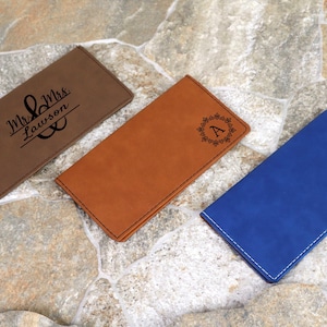 Personalized Checkbook Cover, Custom Company Logo Checkbook Cover, Customized Leather Checkbook, Leather checkbook Cover, Employee Gifts