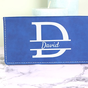 Personalized Checkbook Cover, Custom Checkbook Holder, Business Checkbook, Custom Engraved Checkbook, Leather checkbook Holder, Gift for Him