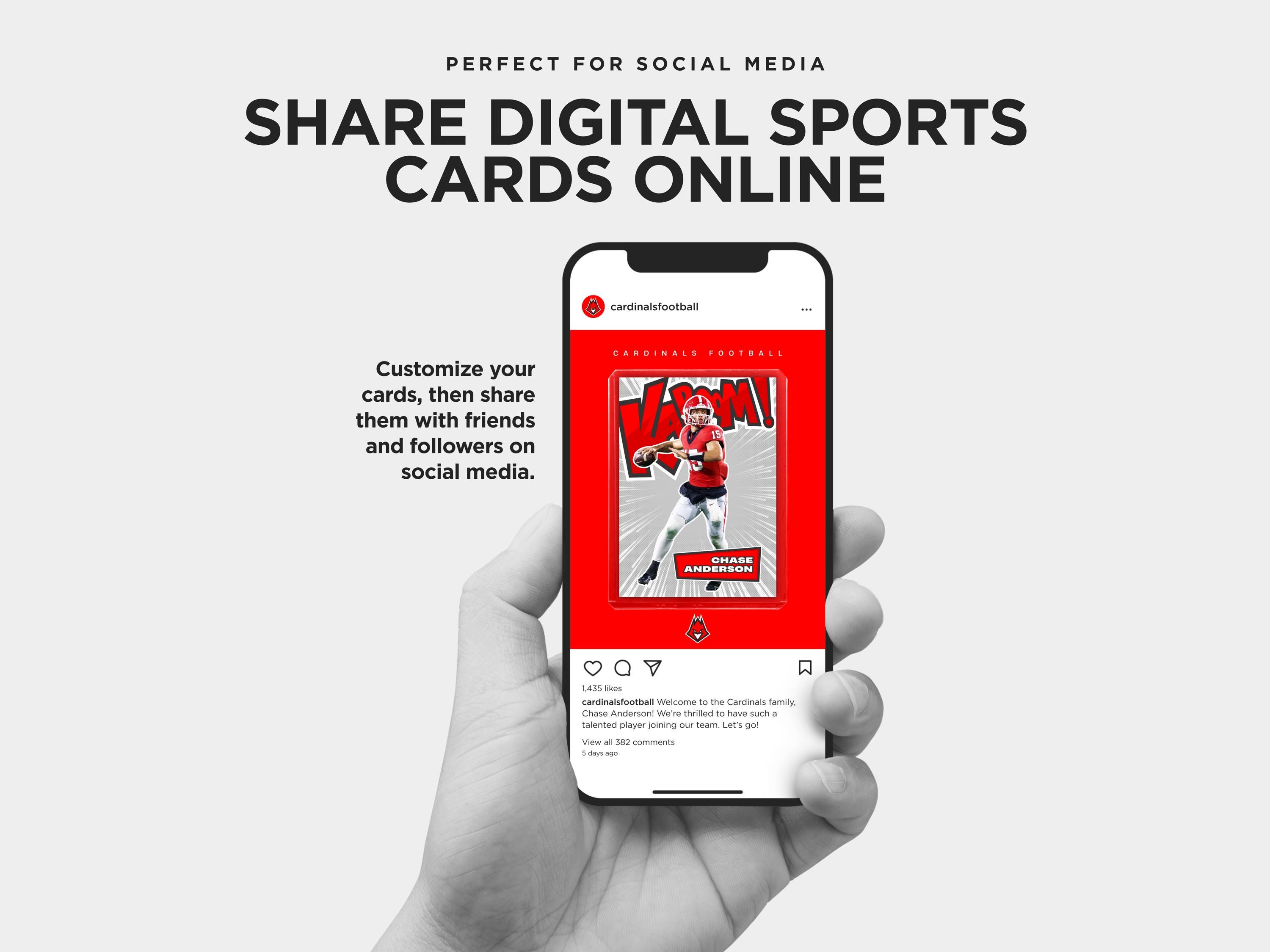 Kaboom Style Sports Trading Card Template | Editable Canva Athlete ...